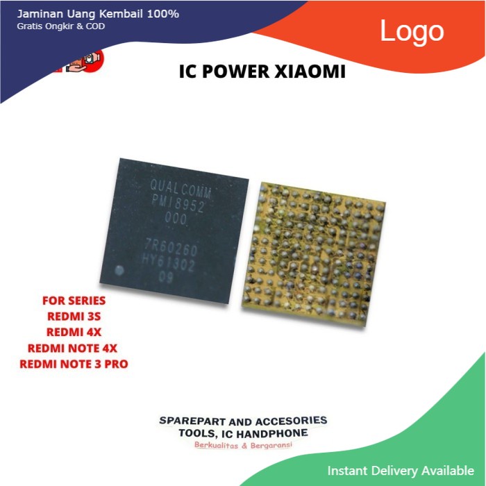 IC POWER XIAOMI REDMI 3S 4X / REDMI NOTE 4X / NOTE 3 PRO - PMI8952