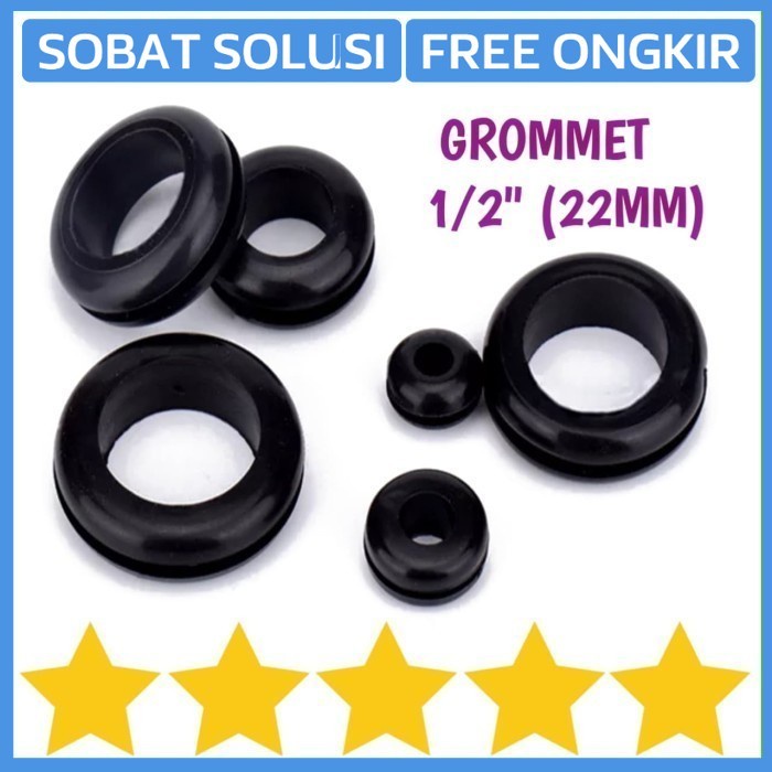 GROMMET 1/2" INCH 22 MM GROMET SEAL KARET DUTCH BUCKET HIDROPONIK PVC