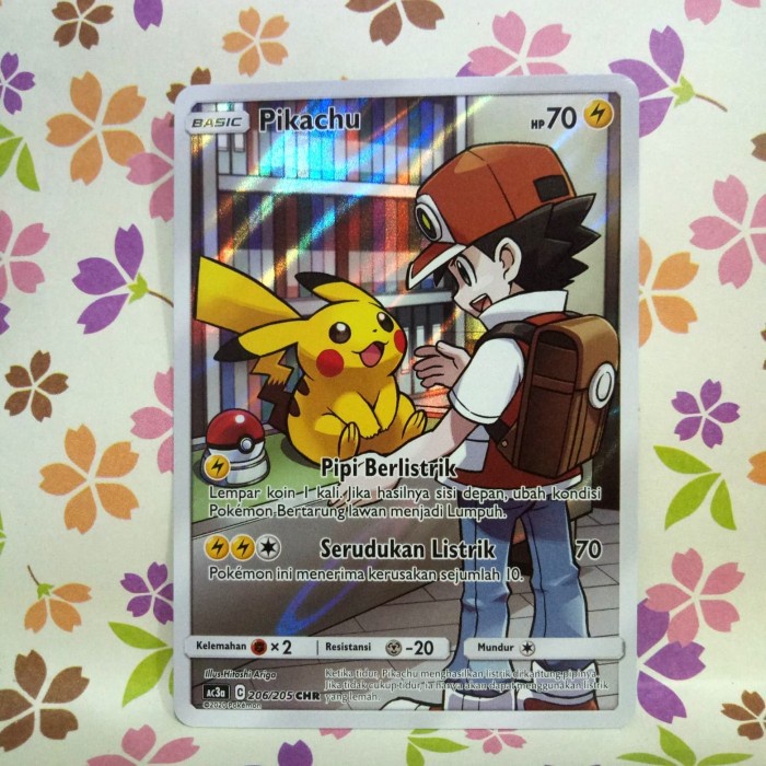 pikachu CHR ac3a 206/205 pokemon tcg indonesia