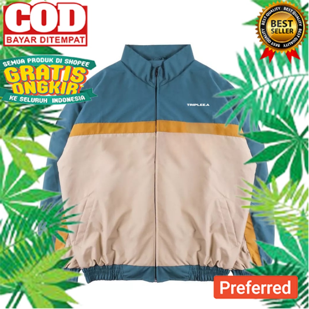 TAFY - VARSITY JACKET VINTAGE SOFT PARASUT WATERPROOF MANTEL PRIA Jacket Motor Pria Waterproof Anti 