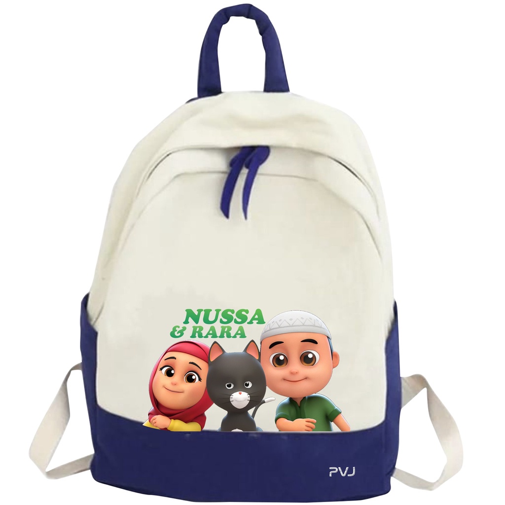 Tas Ransel Anak Sekolah Laki-Laki Dan Perempuan Karakter Nussa Dan Rara