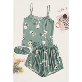 LaSurvie PIYAMA BAJU TIDUR WANITA TANKTOP LENGAN TALI STYLE SEXY SET HP CELANA PENDEK MODEL KAOS BON