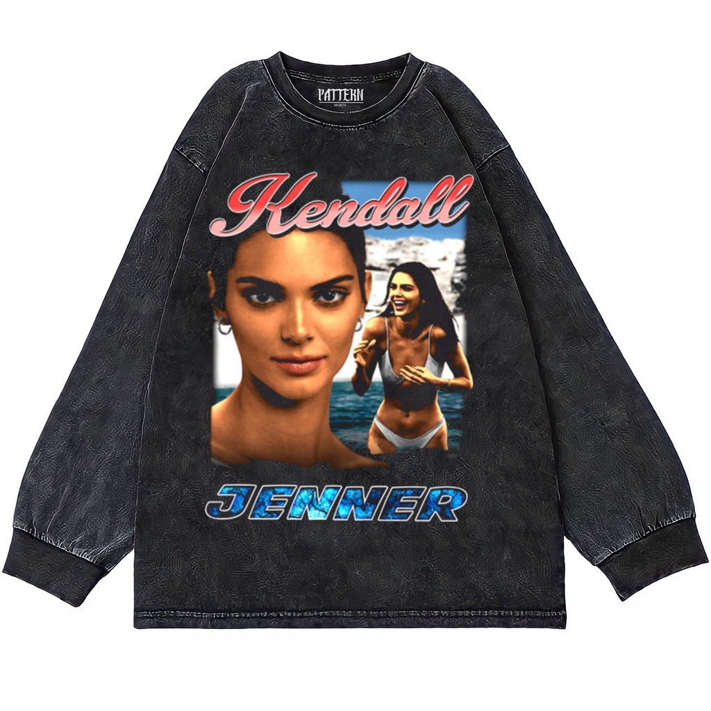 Patternmerch "Kendall Jenner" Oversize T-Shirt | Longsleeve Oversized | washing tee | Kaos