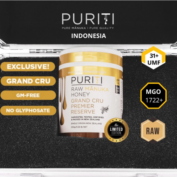 

DS-86 Puriti Manuka Honey UMF 31+/MGO 1722+ 250 gram EXCLUSIVE GRAND CRU