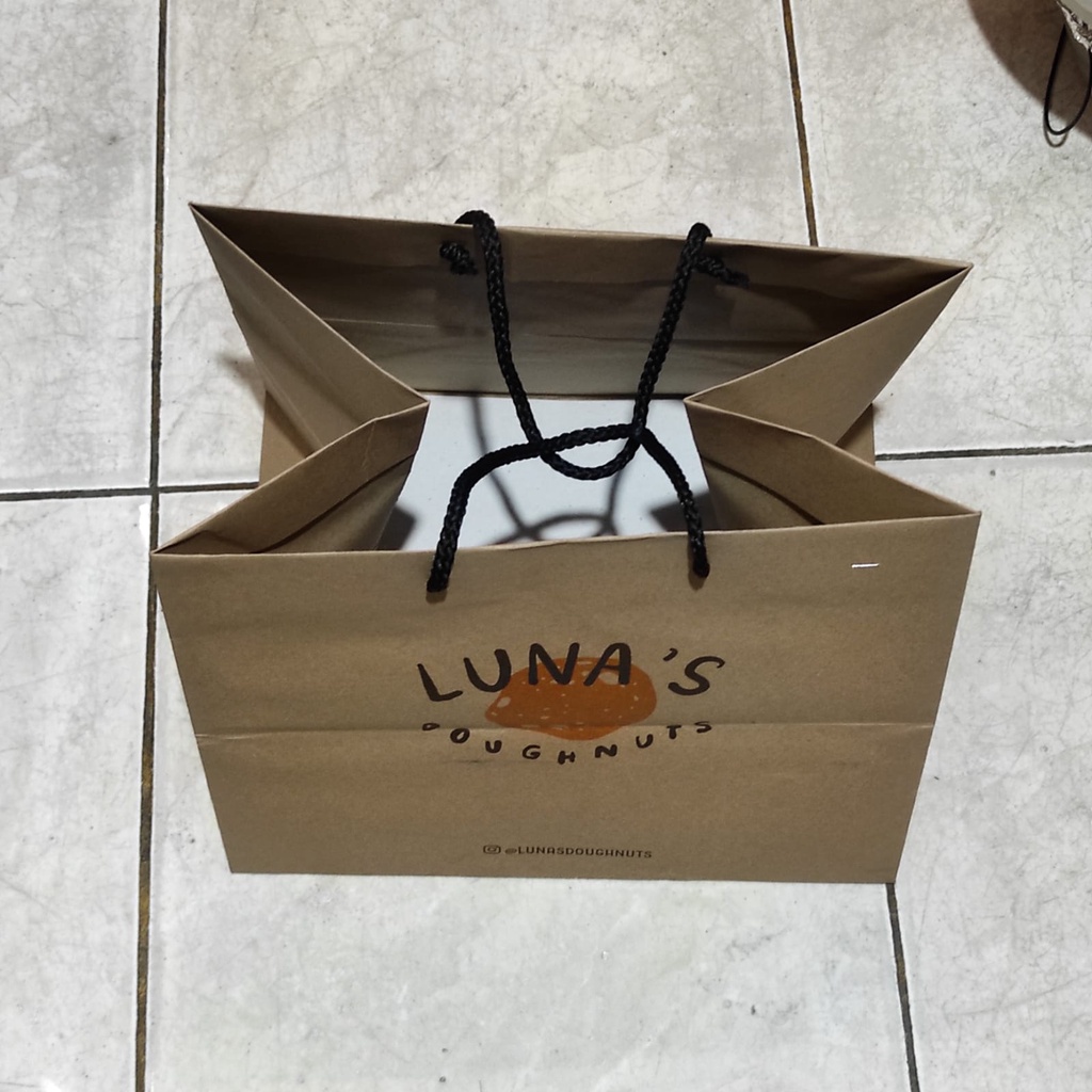 

PAPER BAG SHOPPING BAG TAS KERTAS KANTONG BELANJA LUNAS DOUGHNUTS
