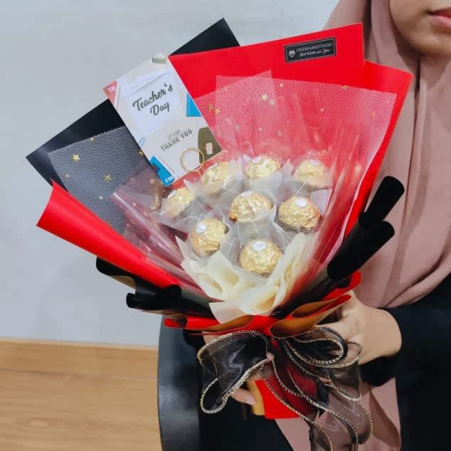 

Kado Hari Guru - Buket Ferrero Rocher - Teacher Gift - Buket Coklat