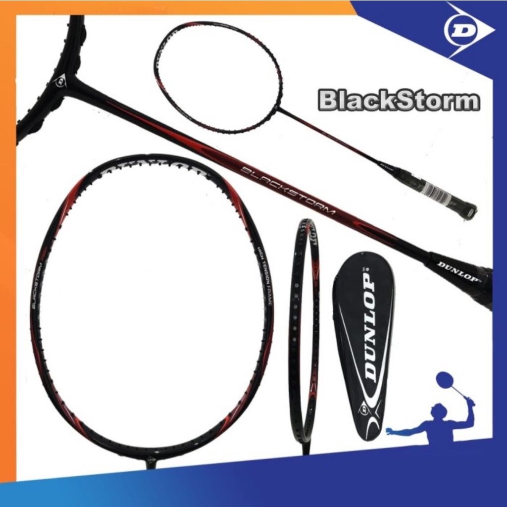 Raket Badminton DUNLOP BLACK STORM ENGLAND Special Limited Edition Blackstorm 100% Original