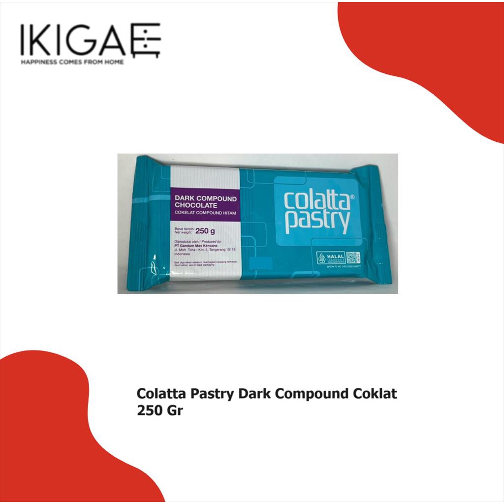 

COLATTA PASTRY DARK COMPOUND CHOCOLATE/COKELAT COMPOUND HITAM 250 GR