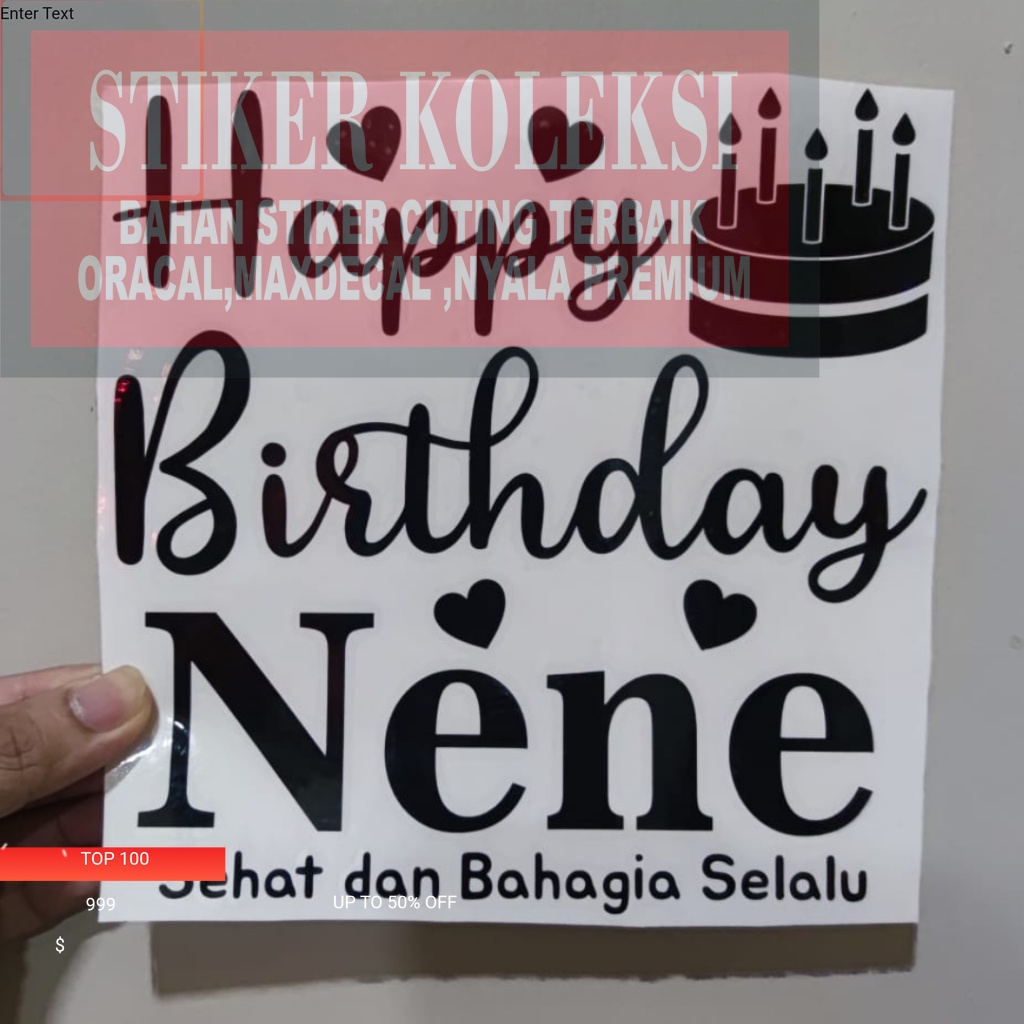 

Stiker Custom Untuk Balon PVC 24 inch Ukuran 25x25cm Stiker Akrilik