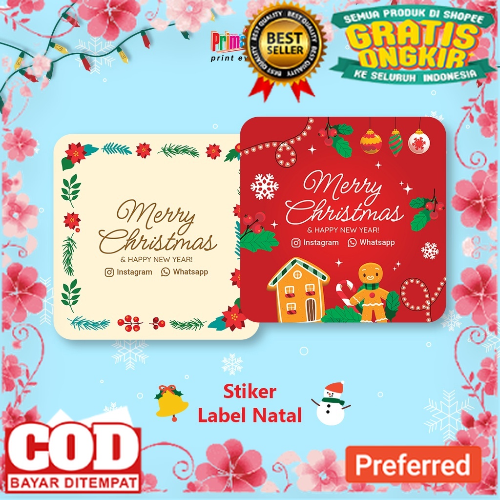 

Cetak Stiker Natal Kotak Custom Desain Template// KOSTUM NATAL / POHON NATAL / AKSESORIS NATAL / HARI NATAL