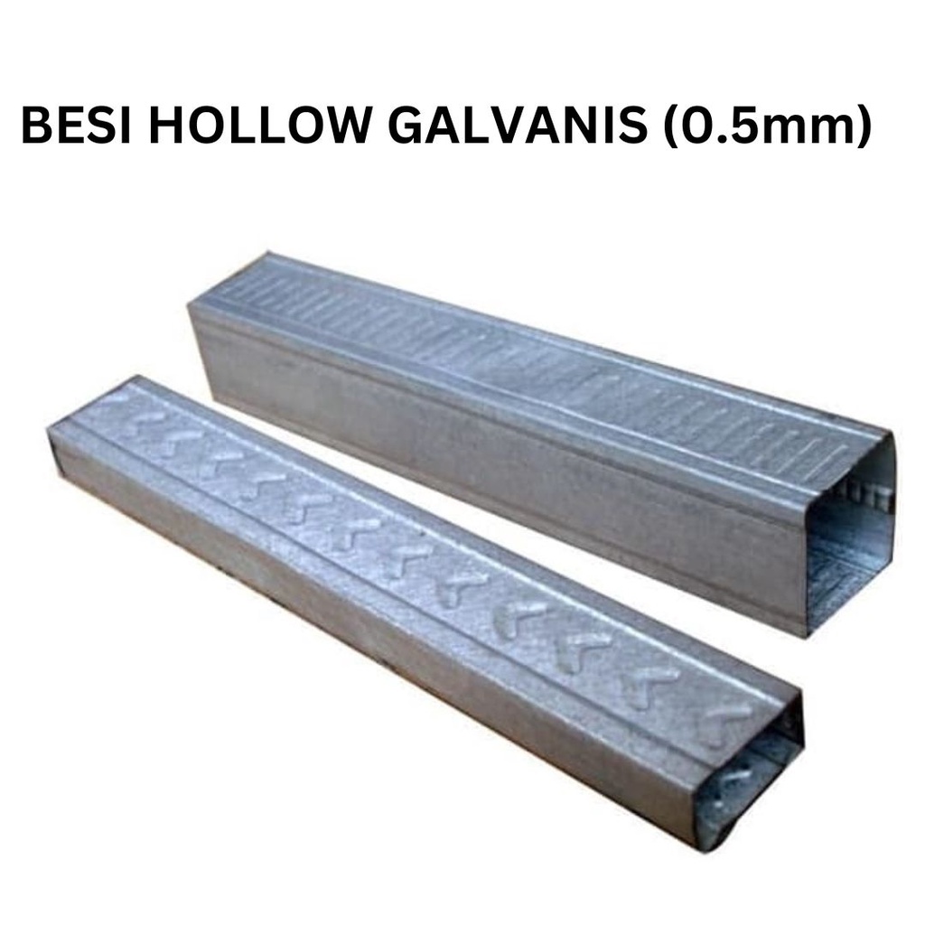 Besi Hollow Galvanis 2x4x400 (0.5 mm)