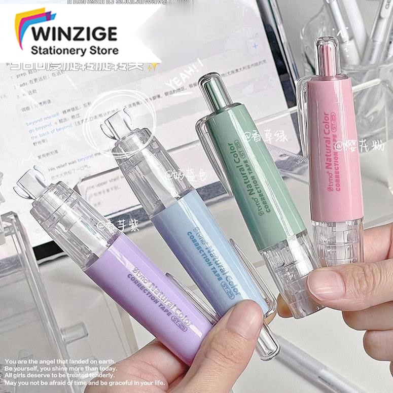 

Winzige 6M Tip-ex Kertas Correction Tape Lucu Warna Pastel / Transparan Pita Koreksi Mekanik