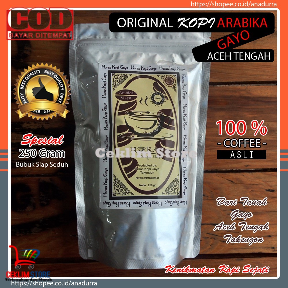 

Kopi Arabika Gayo Aceh Spesial 250 Gram | Horas