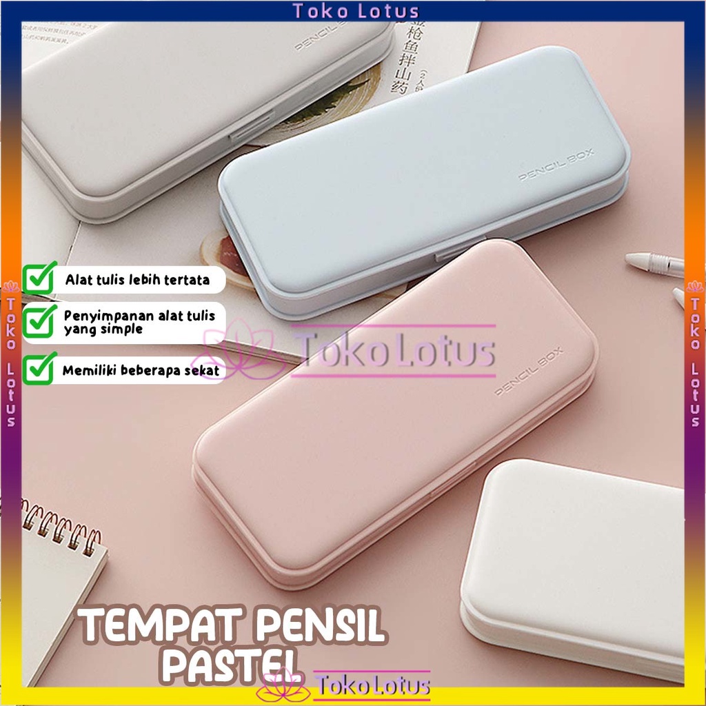 

TERLARIS!! Pensil Box Waterproof Tempat Pensil Multifungsi Macaron Colour Tepak Sekolah