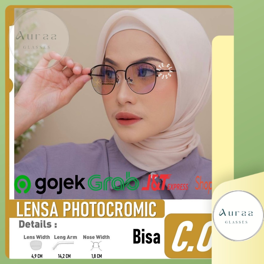 Kacamata Normal Lensa Photocromic 1308