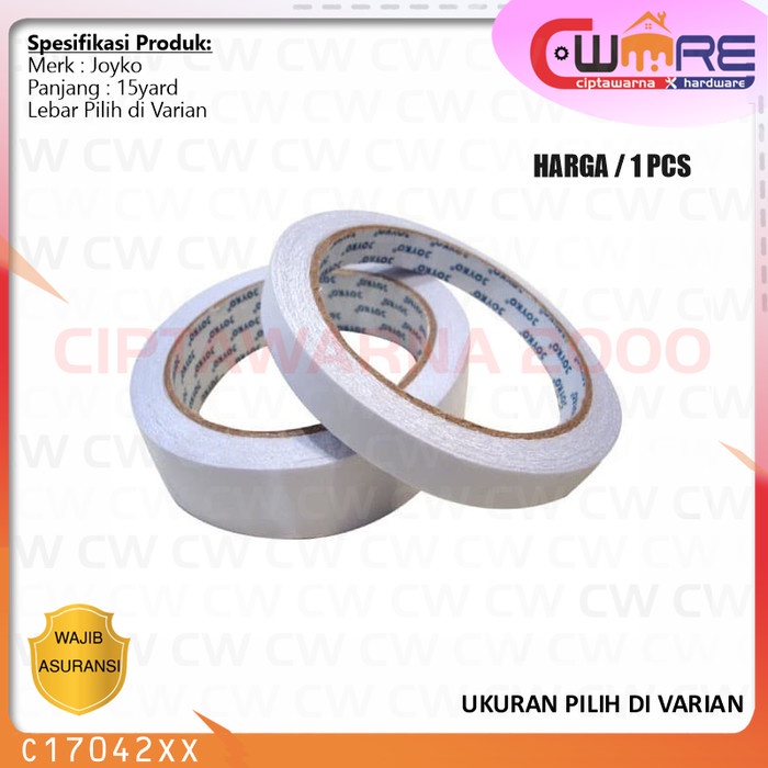 

Joyko double dobel tape Perekat 2 sisi core blue 6 24mm x 15 yard
