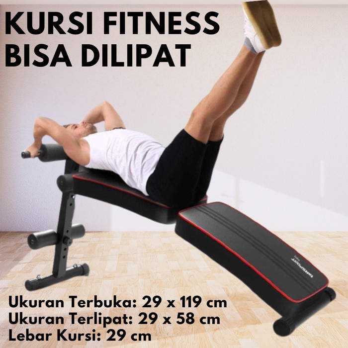 Kursi Fitness Bench Press Sit Up Otot Perut Gym Chair Muscle Exercise Kursi Sit-Up