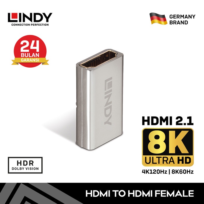 Adapter Coupler HDMI 2.1  LINDY Female to Female HDMI  8K 10K