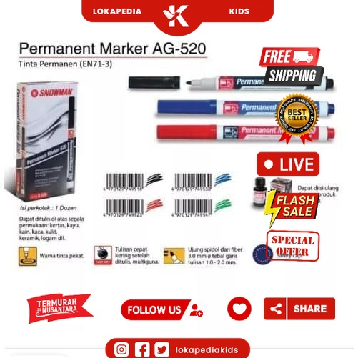 

SPIDOL PERMANENT KECIL SNOWMAN AG 520