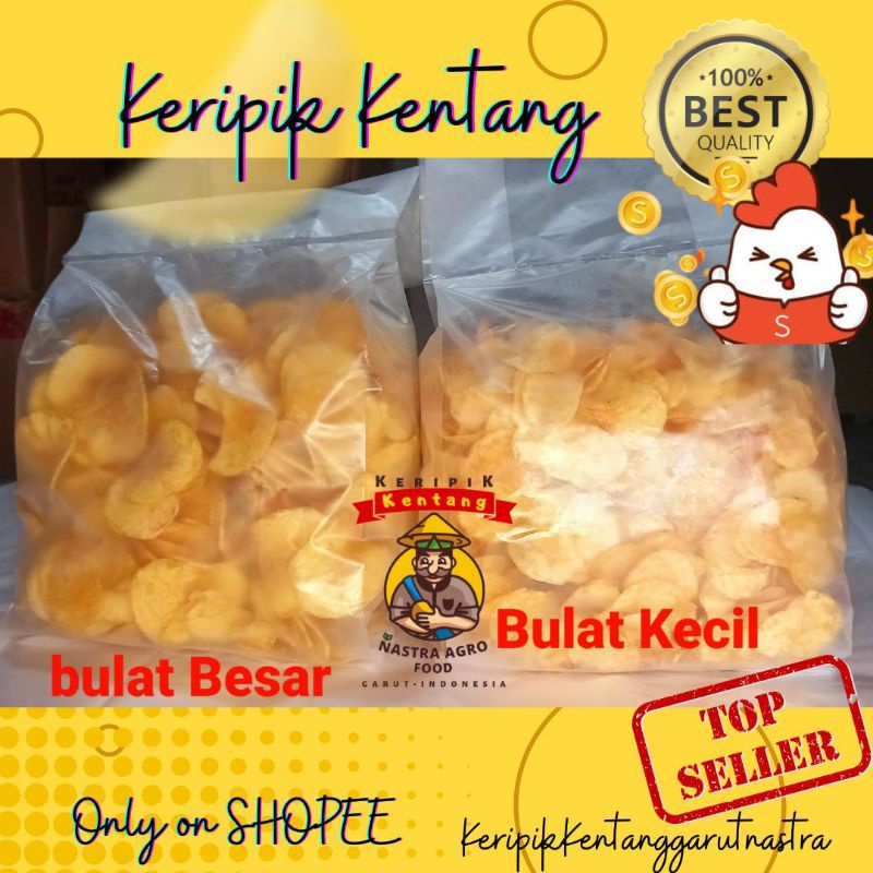 

Termurah Keripik Kentang Bulatan kecil / Diameter Kecil 1.KG Murah / keripik kentang balado / Termurah / Terlaris