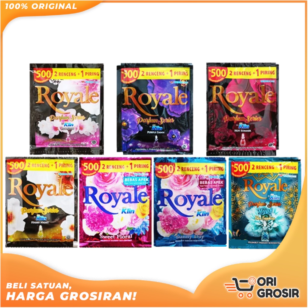 ORI Grosir Royale Softener Sachet 13ml - Royale Softener Hijab Sachet 13ml - Royale Pewangi Softener