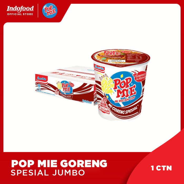 

BEST SELLER- 1 ctn - Pop Mie Goreng Spesial Jumbo