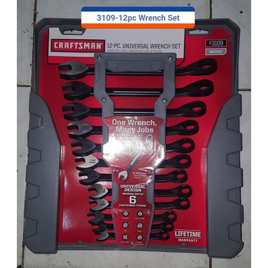 Kunci Pas Ring. 12 pc . 3109. Universal Wrench Set. Craftsman USA. Metric Atau milimeter. dari 8mm s