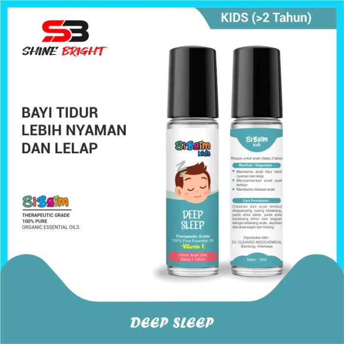 SIBAIM KIDS Essential Oil 2 - 5 Tahun Membuat Anak Tidur Lebih Nyaman & Nyenyak (Alternatif Cessa)