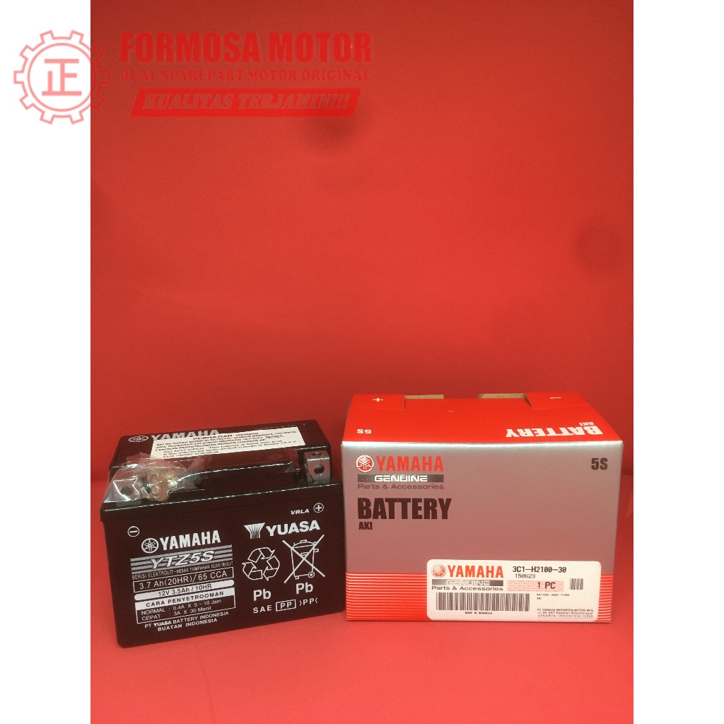 Aki Kering YAMAHA YUASA 3C1 Karisma Supra X125 Spin Beat Vario Revo Absolute Vixion ORIGINAL