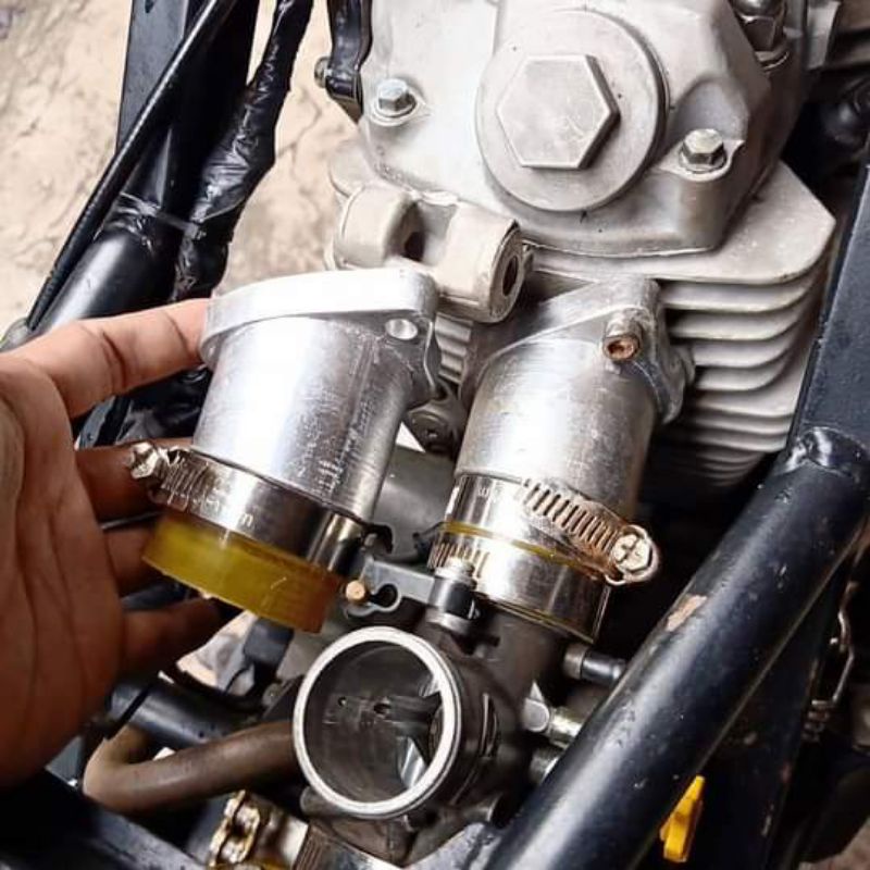 INTAKE KARBURATOR MANIFOLD CUSTOM KHUSUS RANGKA TRAIL PNP MESIN MEGAPRO,TIGER,VERZA,BYSON