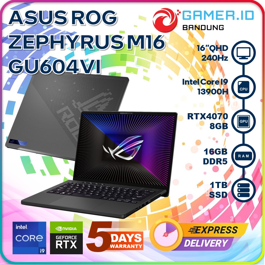 ASUS ROG ZEPHYRUS M16 GU604VI I9 13900H RTX4070 16GB 1TB 16 QHD