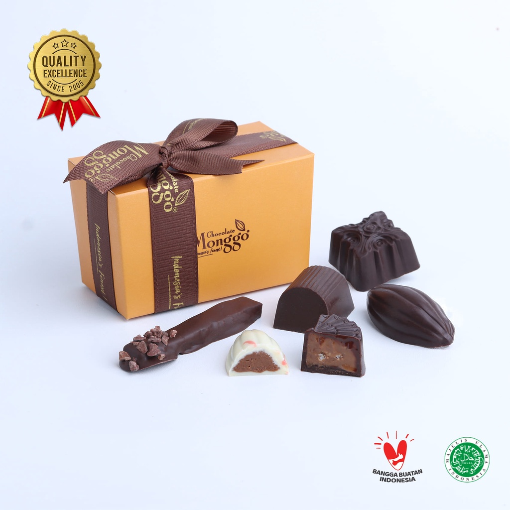 

Chocolate Monggo | Praline Coklat Discovery Bonbon 6 pcs | Gift Box Hadiah Pralin