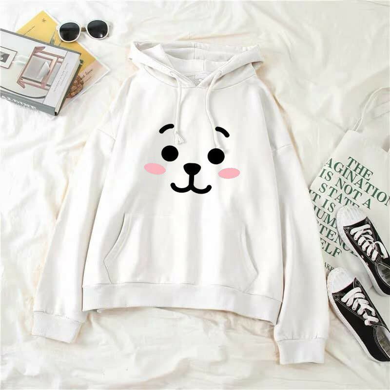 S - XXXXXXL(6XL) Hoodie BT21 RJ KOYA CHIMMY MANG COOKY VAN TATA SHOOKY semua Karakter Idol Oversize 