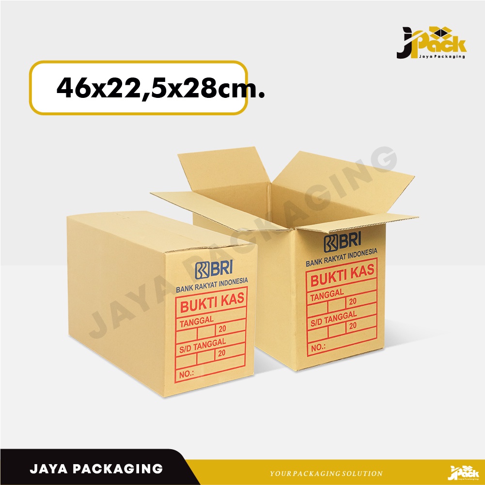 

Box 46x22,5x28 cm (Kas BRI) Kardus/karton/Normal/AMDK/BRI/ArsipBri/BuktiKas/Tinggi28