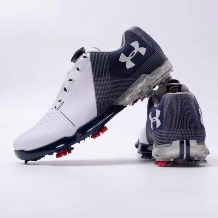 UA Golf BOA sepatu pria men golf shoes navy white