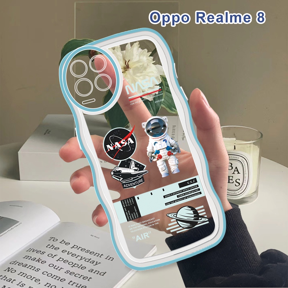 Casing Untuk Realme 8 4G 5G Realme 8 Pro 8i 7i Soft Case Nasa Astronaut Shockproof Ponsel Cover Sili