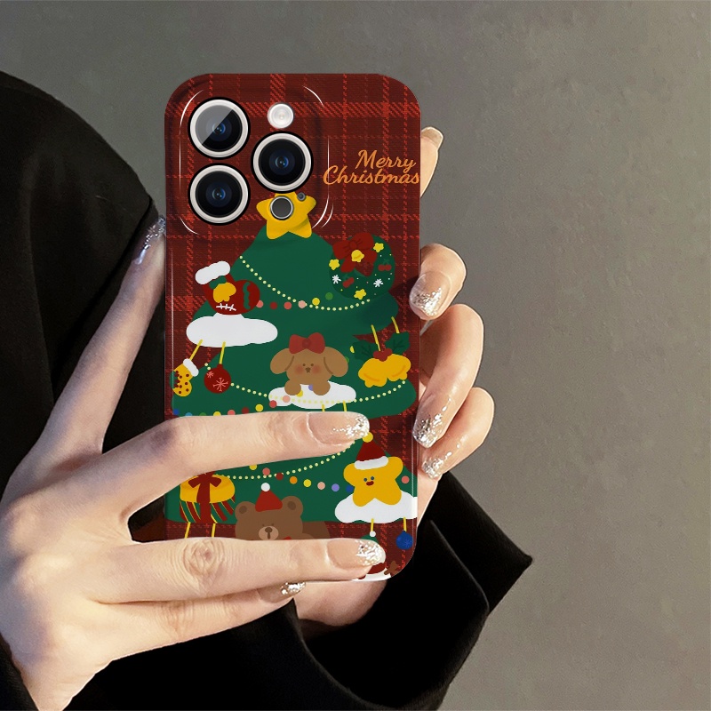 Case Hp iPhone 11 13 14 12 7 8 6S 6 Pro Max Plus Mini XR X XS Max SE Casing Glossy Hardcase Christma