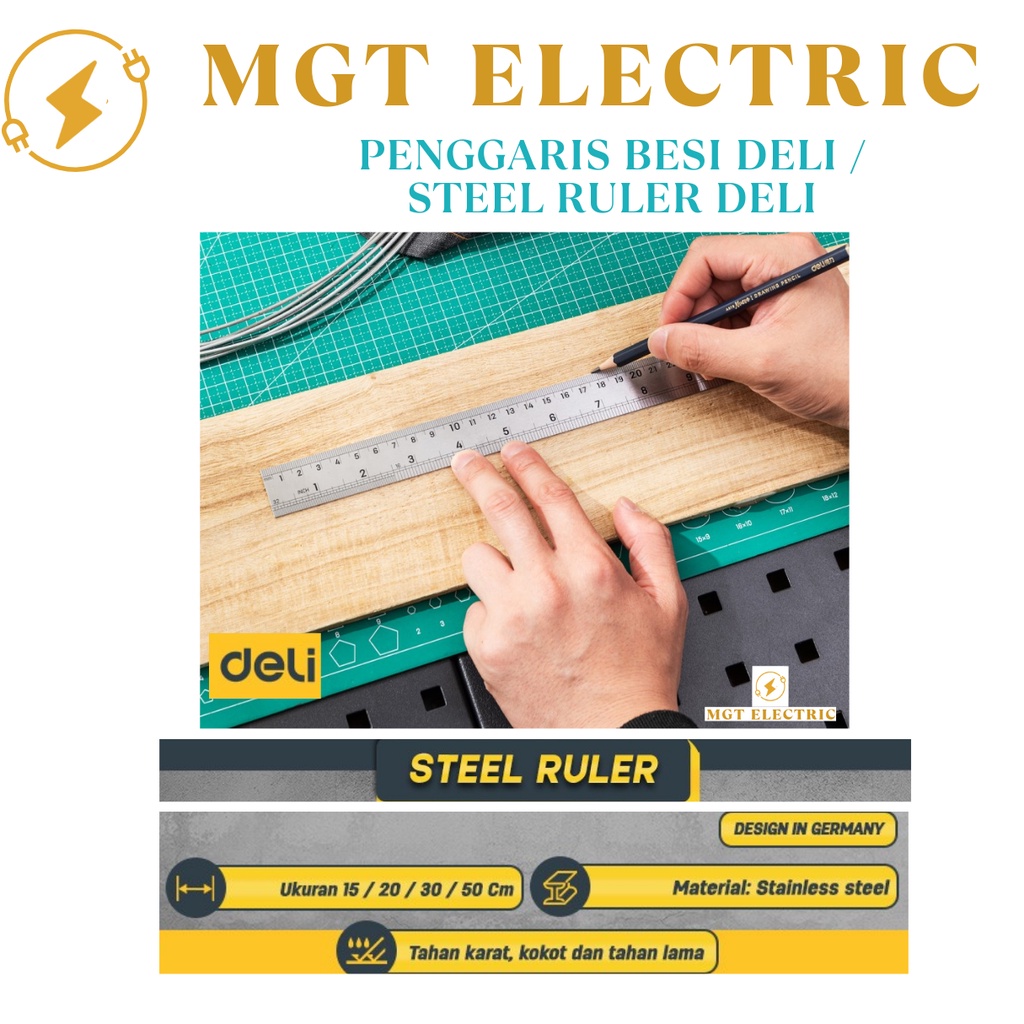 

Penggaris Besi Deli / Steel Ruler DELI