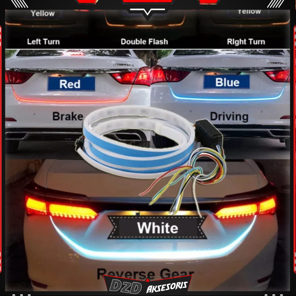 LAMPU BELAKANG/BAGASI MOBIL LAMPU LED RUNNING JALAN DLR RGB