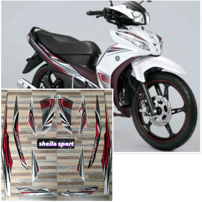 Striping jupiter z1 stiker lis les Yamaha Jupiter Z1 putih tahun 2011 2012