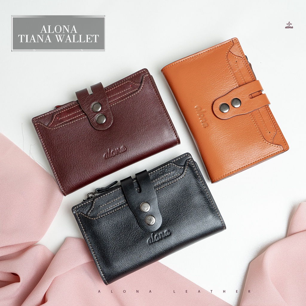 Best Seller REVEN LEATHER - Alona Leather Dompet wanita terbaru / kulit asli Alona Tianna dompet atm