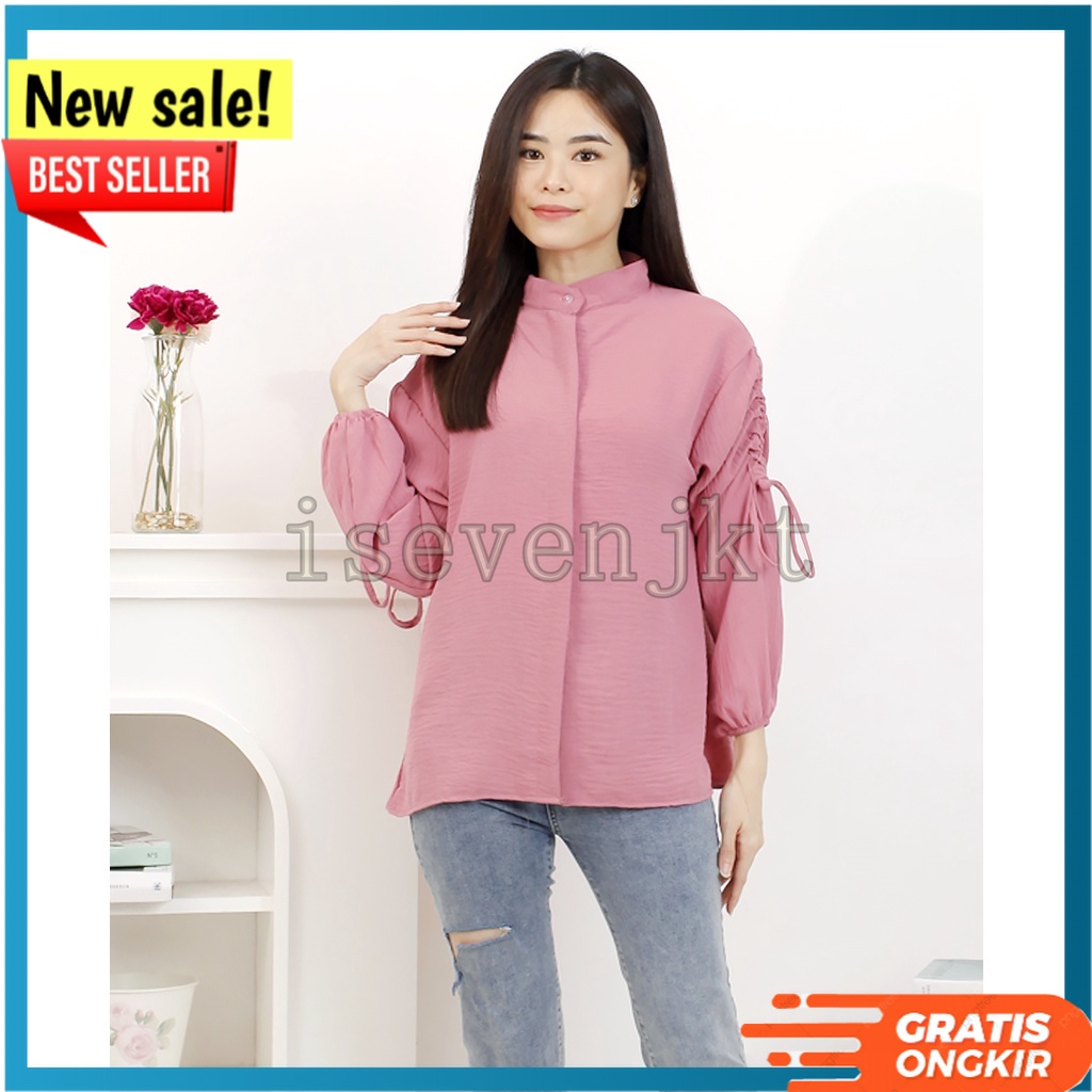 BLOUSE AIRFLOW CRINKLE | GAVI LENGAN SERUT CRINKLE BLOUSE