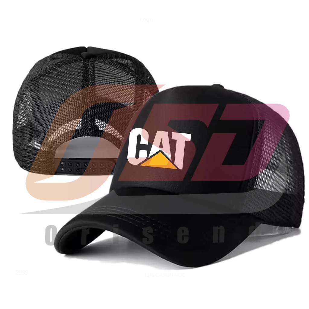 Topi Driver Muda Trucker Jaring Logo Caterpillar