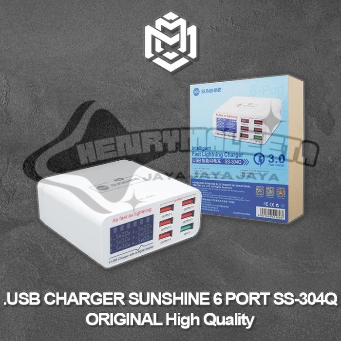 Adaptor Charger Sunshine SS-304Q 6PORT/ADAPTOR CHARGER SUNSHINE SS304Q