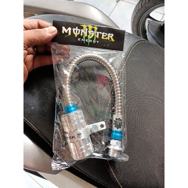Tutup oli mesin model tabung warna silver (merekmoster)husus motor honda lapak ksm lapak ksm