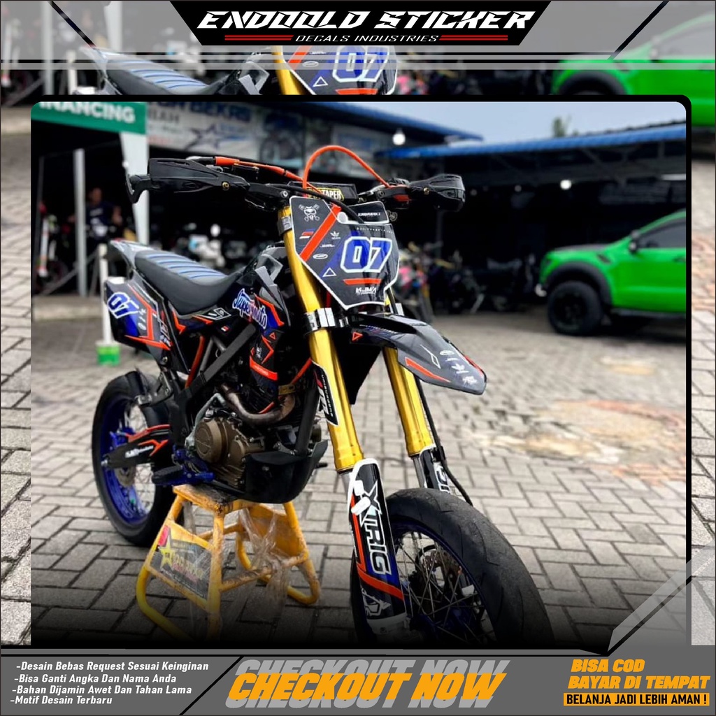 Kawasaki KLX BF hitam decal stiker  emblem  aksesoris klx