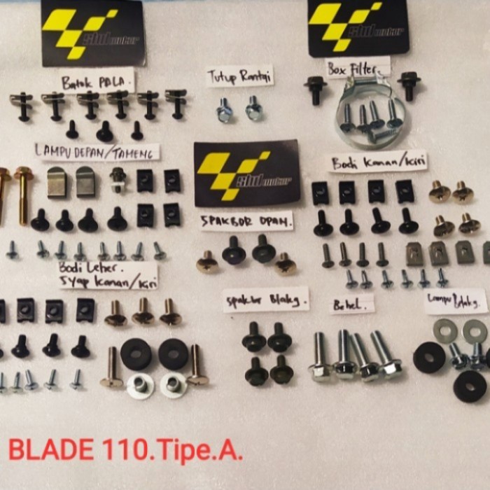 Baut Baud Full Set Body Bodi Honda Blade 110 2008-2011