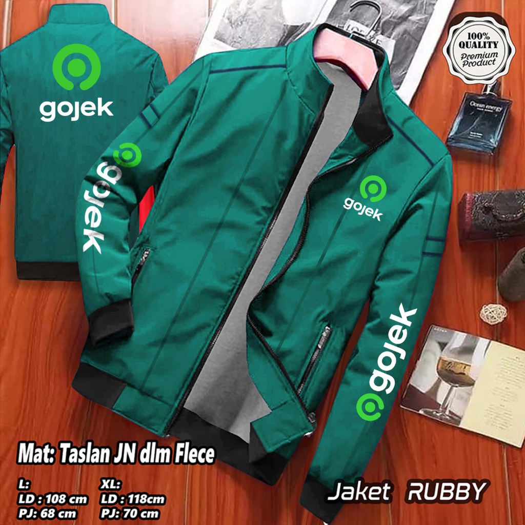 JAKET DRIVER GOJEK WARNA IJO TERBARU / JAKET PARASUT GOJEK PRIA WANITA
