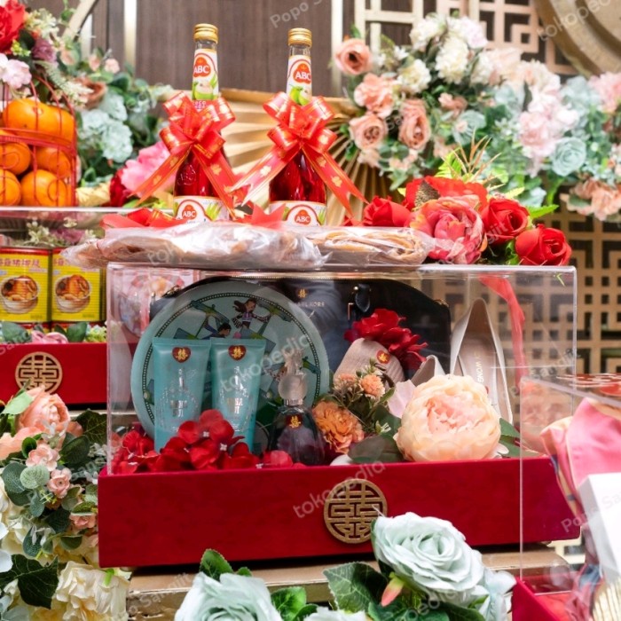 baki sangjit kotak seserahan + tutup akrilik (sewa)