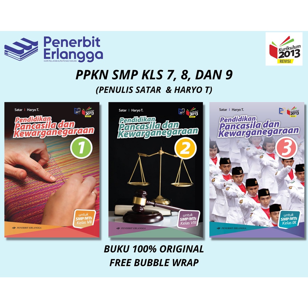 PPKN SMP KLS 7,8,9 ERLANGGA K13N (SATAR & HARYO) Erlangga